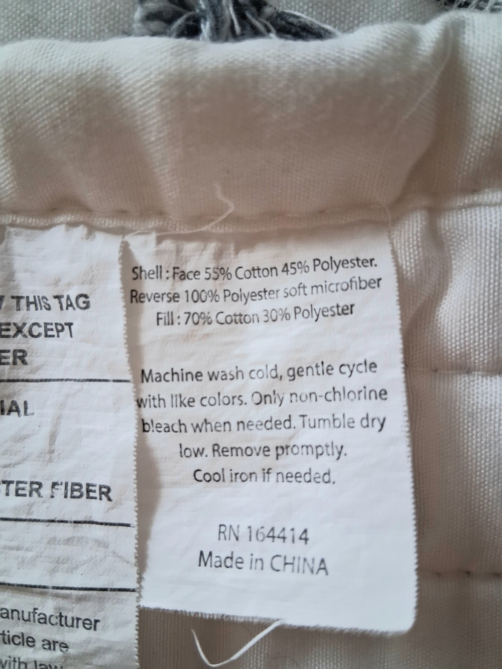 Soft Pom-Pom Textured Cotton Quilt Set in White and Gray - Picture 5 of 6